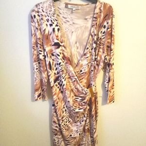 Jennifer Lopez dress mid length wrap around